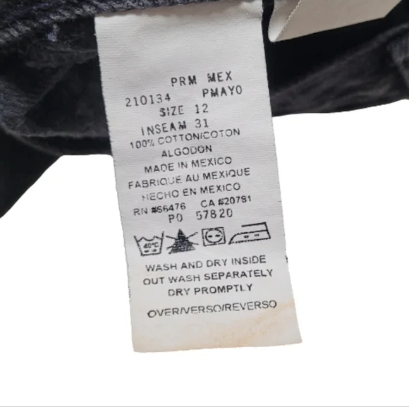 Tommy Hilfiger Vintage 90s Black Stone Wash High Waisted Tapered Leg Denim Jeans - Picture 9 of 10